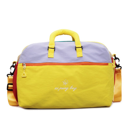 Versatile Color Block Duffle Bag