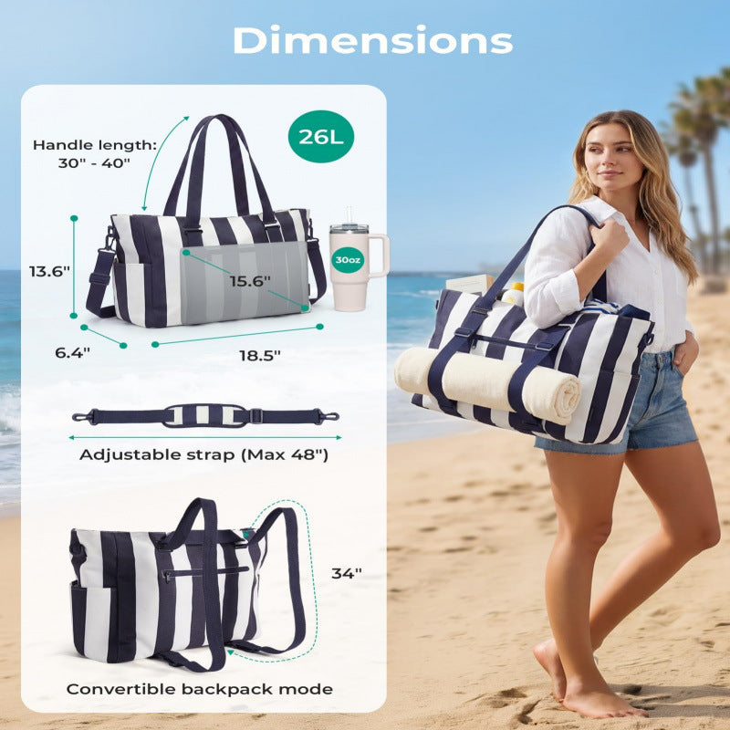 Spacious Multi-Compartment Utility Tote Acalora