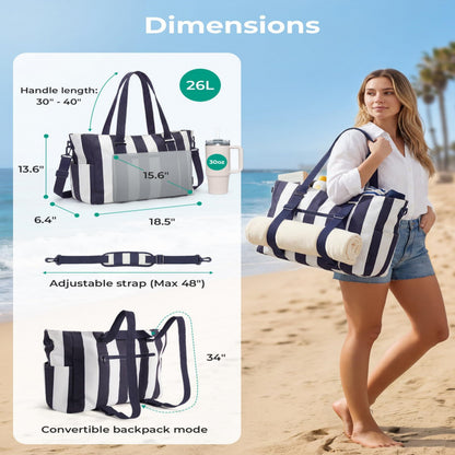 Spacious Multi-Compartment Utility Tote Acalora