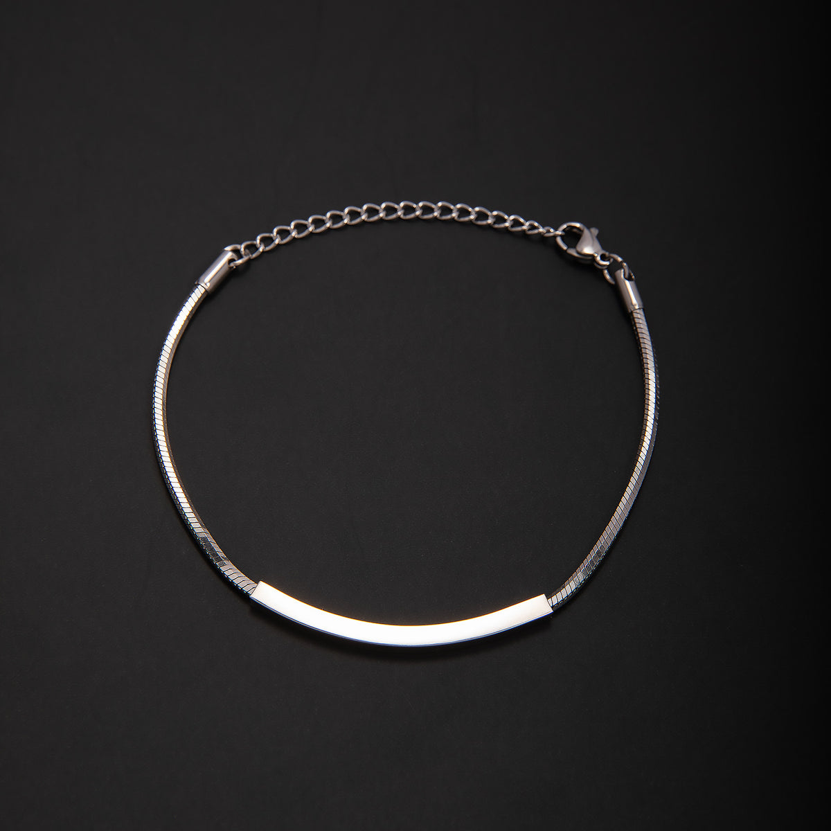 Elegant Minimalist Silver Chain Bracelet Acalora