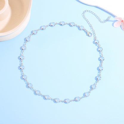 Floral Charm Choker Necklace Acalora 1788164322