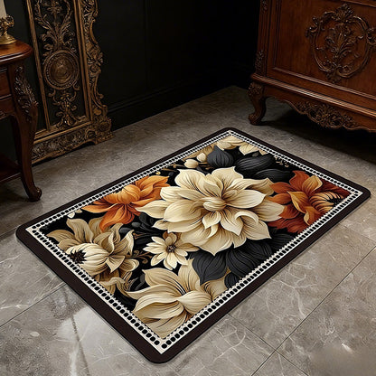Floral Patterned Bath Mat Acalora