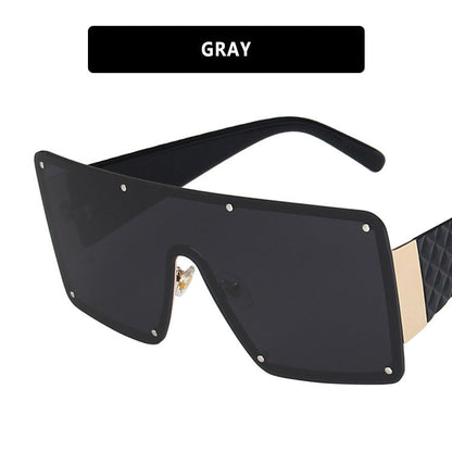 Women geometric oversized sunglasses with gradient lenses Bowlift