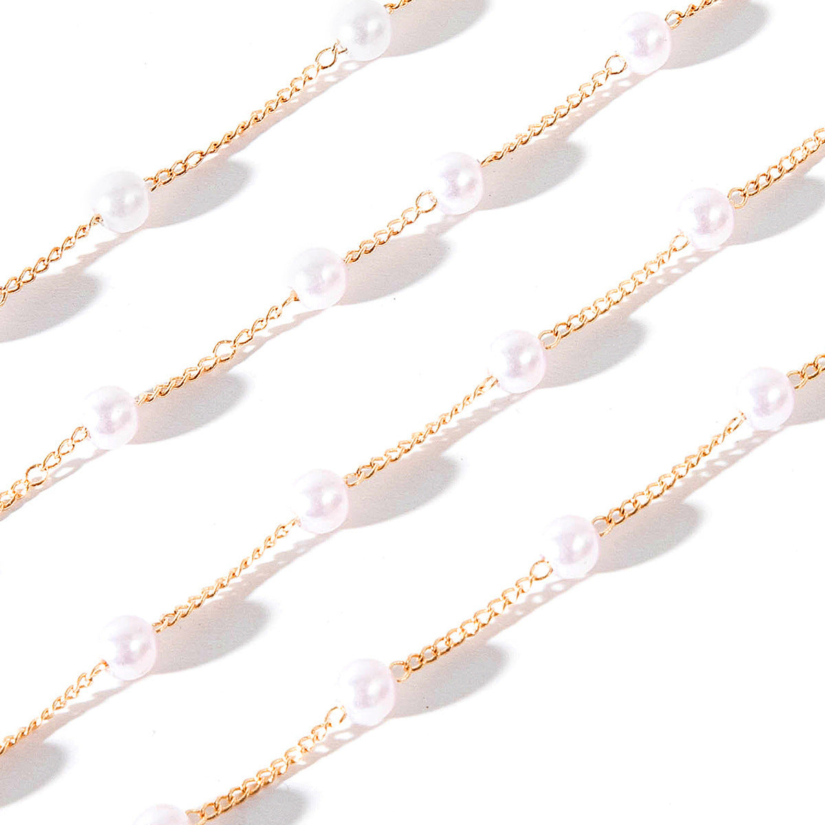 Elegant Pearl Bead Eyewear Chain Acalora