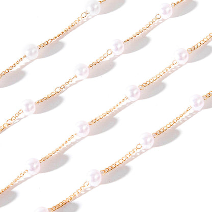 Elegant Pearl Bead Eyewear Chain Acalora