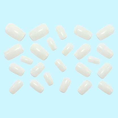 Artificial nails in elegant French design with high-gloss finish Acalora