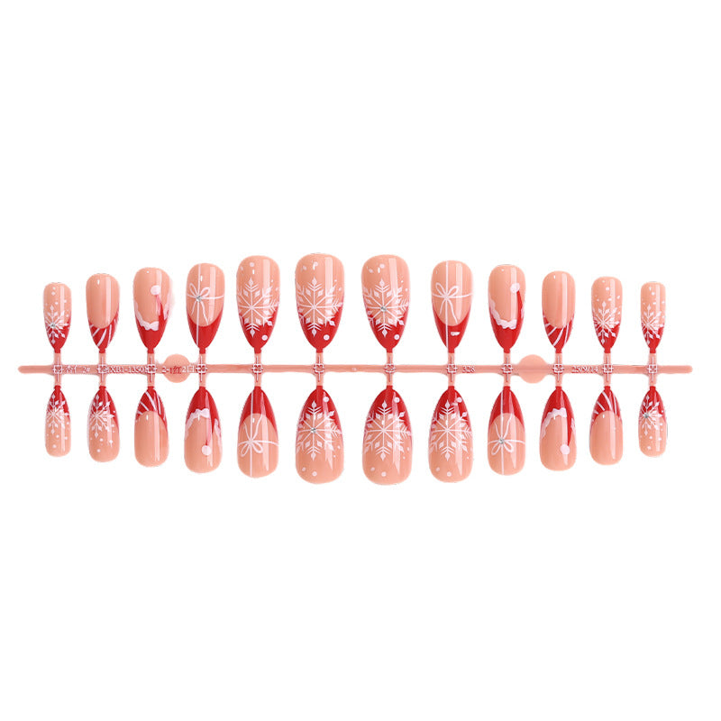 Winter-Themed Press-On Nail Art Set Acalora