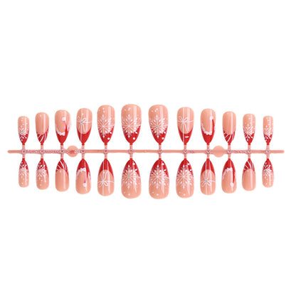 Winter-Themed Press-On Nail Art Set Acalora