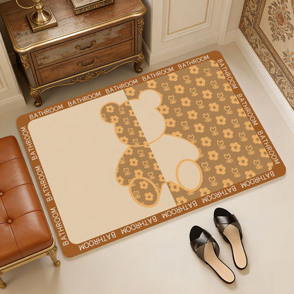 Geometric Patterned Memory Foam Bath Mat Acalora
