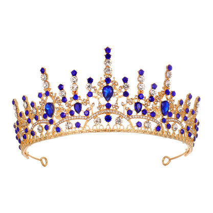 Women's Elegant Crystal Tiara with Filigree Wreath Design