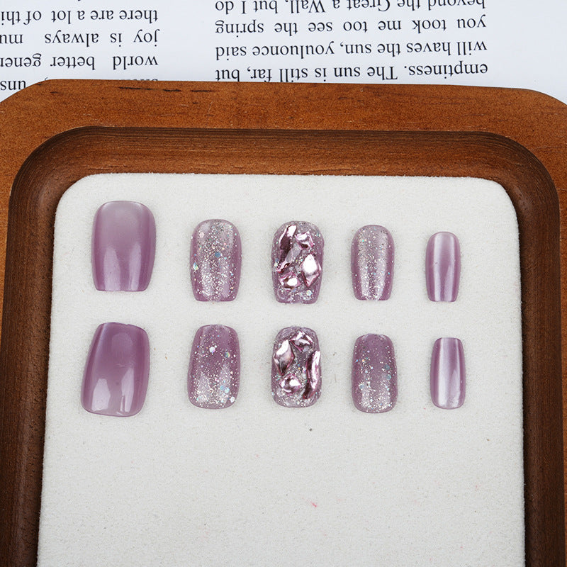 Decorative Glitter Press-On Nail Tips Acalora