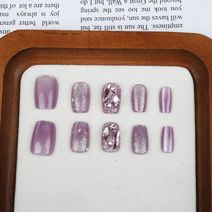 Decorative Glitter Press-On Nail Tips Acalora