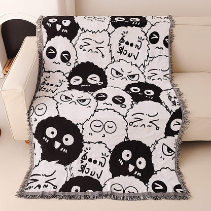 Artistic Cat-Themed Throw Blanket