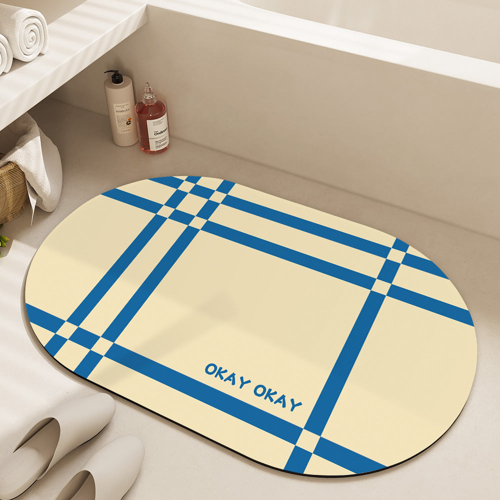 Floral Design Cotton Bath Mat Acalora