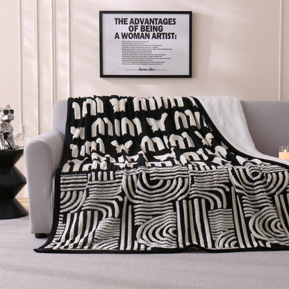 Chic Floral Pattern Throw Blanket