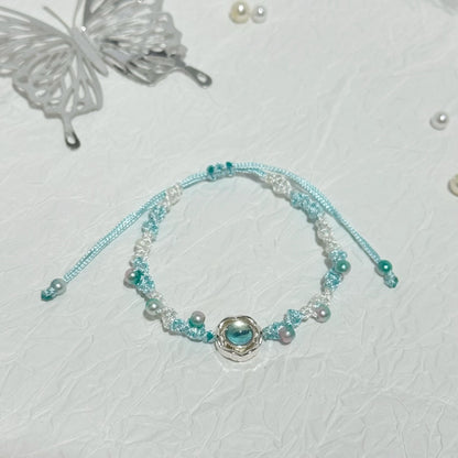 Adjustable Knot Bracelet with Gemstone Acalora
