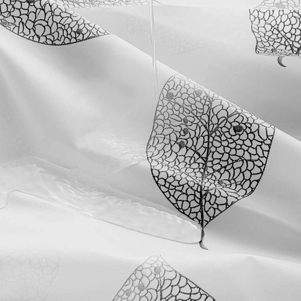 Leaf-Patterned Shower Curtain