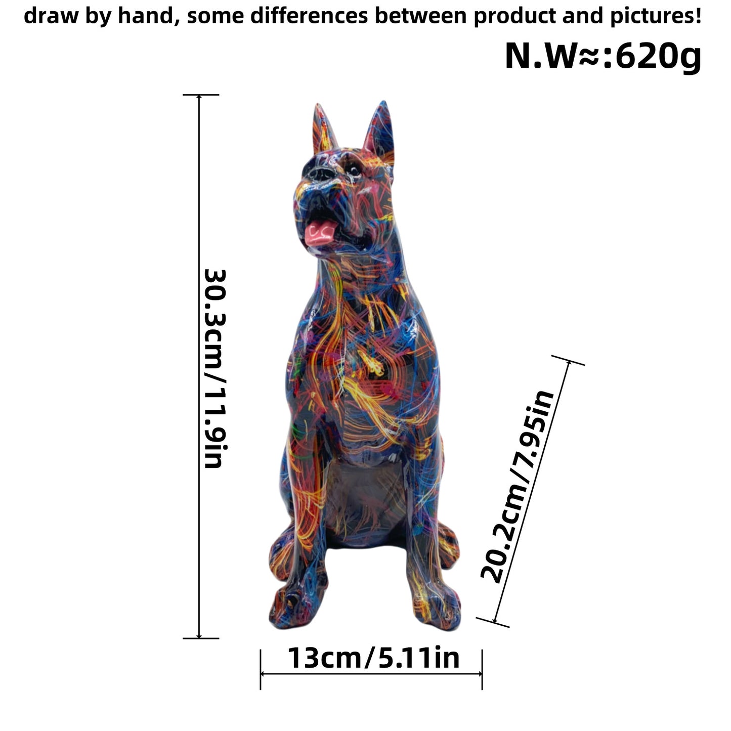 Colorful decorative figure of a dog in modern design Acalora