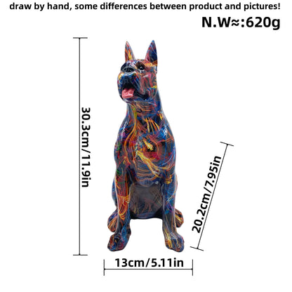 Colorful decorative figure of a dog in modern design Acalora