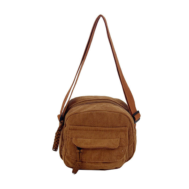Compact Corduroy Crossbody Bag Acalora