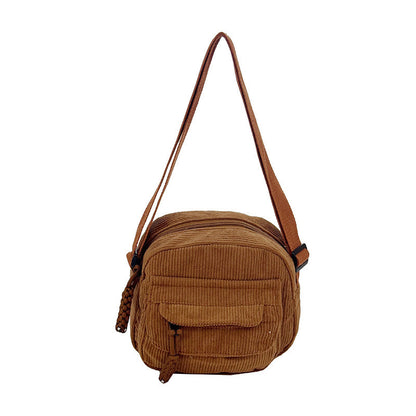 Compact Corduroy Crossbody Bag Acalora