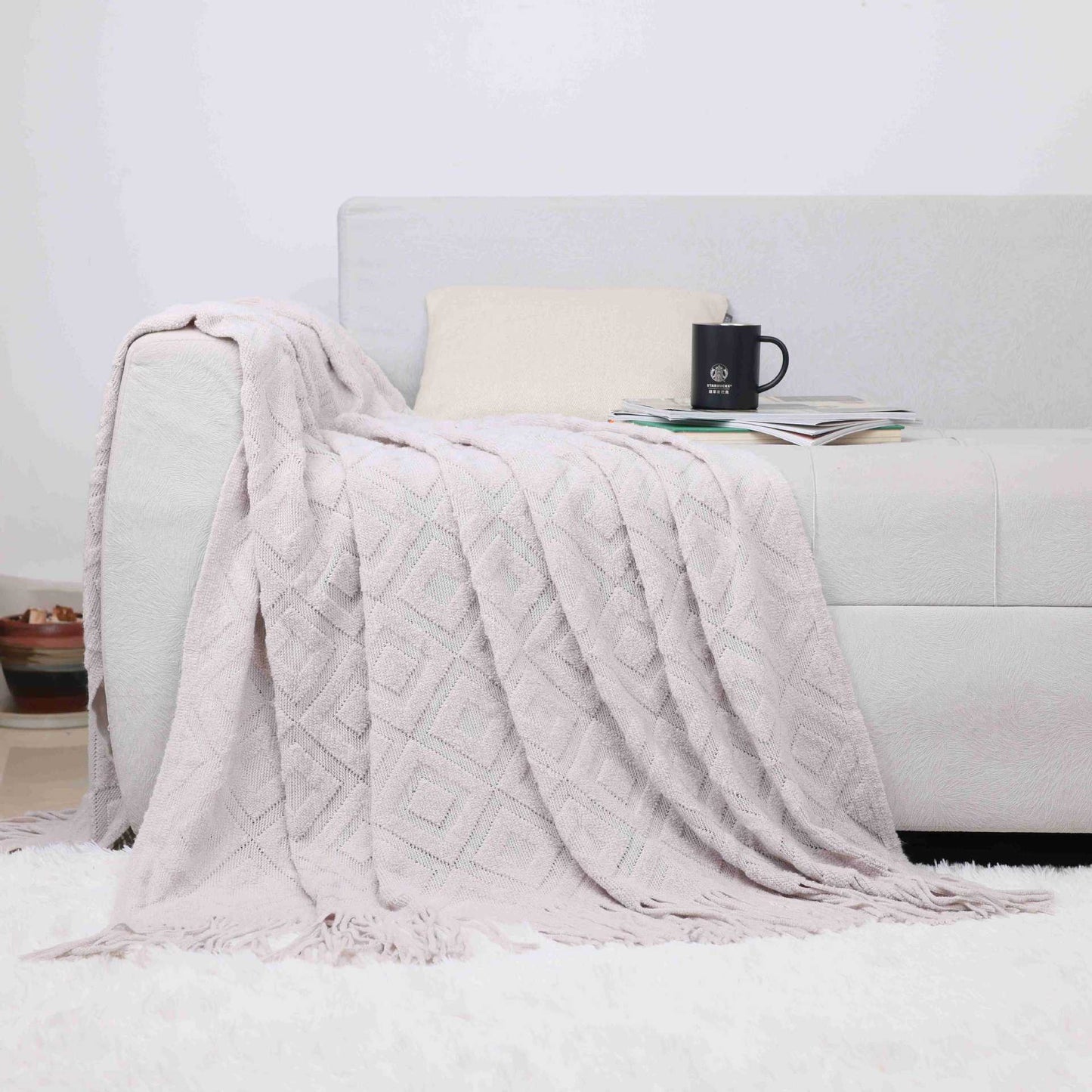 Cozy Knit Throw Blanket