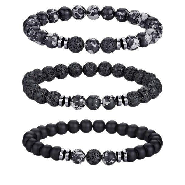 Natural Stone Beaded Bracelet Set Acalora