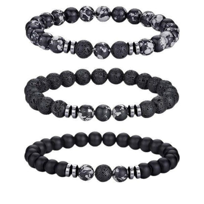 Natural Stone Beaded Bracelet Set Acalora