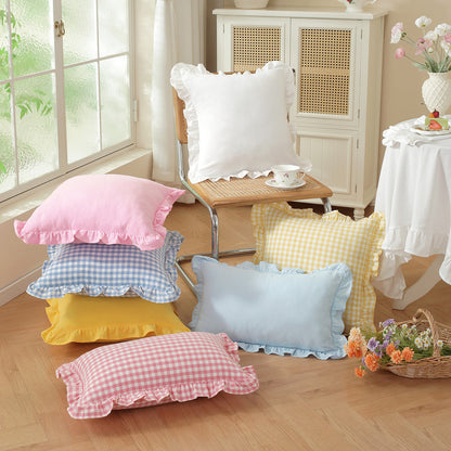 Frilled Decorative Throw Pillow