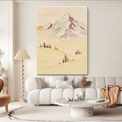 Mountain Landscape Textured Canvas Artwork