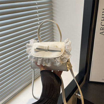 Elegant Ruffled Bow Crossbody Handbag Acalora