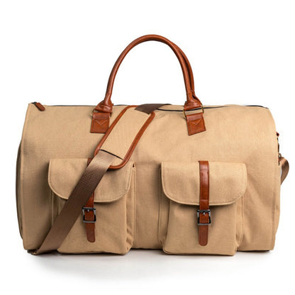 Premium Leather Weekender Duffle Bag Acalora