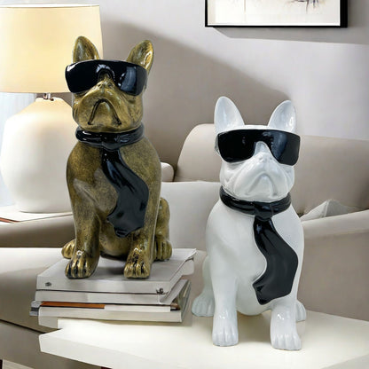 Colorful Bulldog Decoration Figure made of Resin Acalora