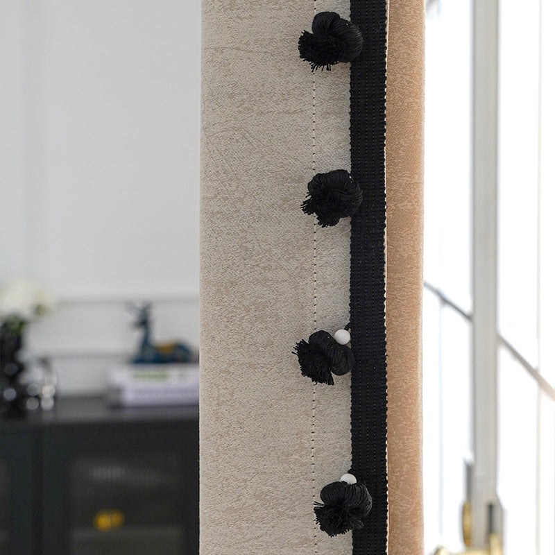 Decorative curtain trim with pompons Acalora