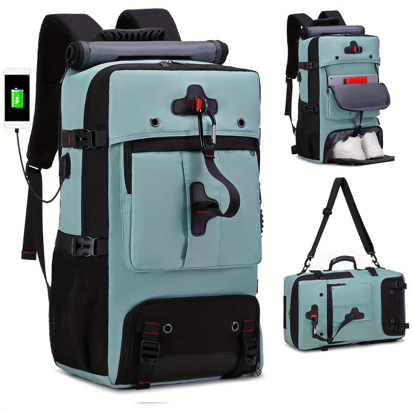 Unisex multifunctional backpack with integrated power bank function Bowlift
