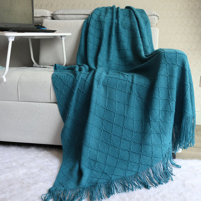 Textured Woven Throw Blanket