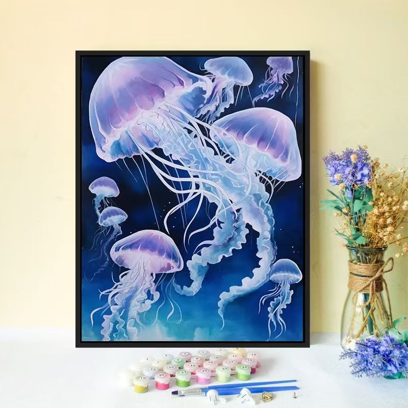 Jellyfish-Inspired Canvas Wall Art