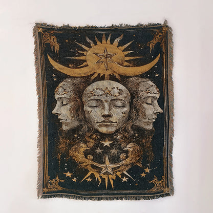 Astrological Themed Tapestry Blanket