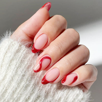 Stylish French Tip Press-On Nails Set Acalora