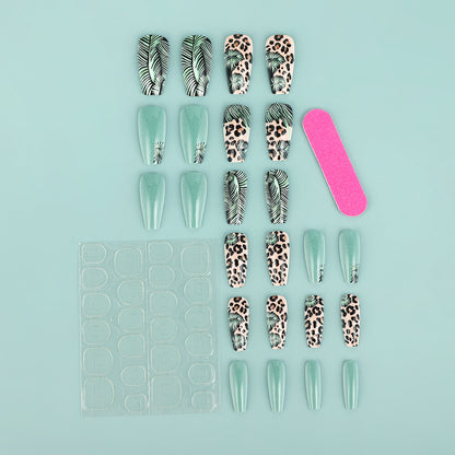 Creative artificial nails with tropical and animal design Acalora