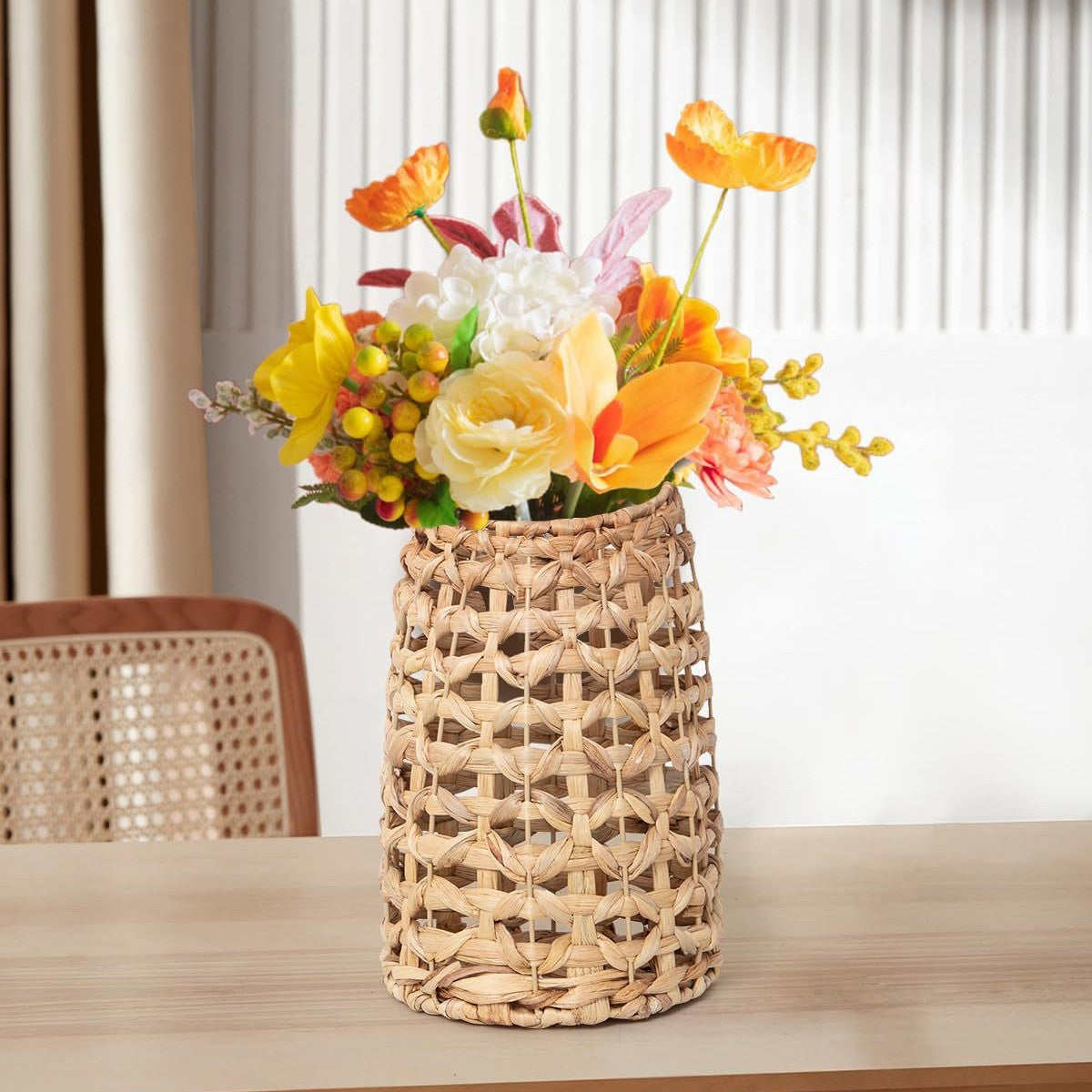 Handwoven basket with suspension device Acalora