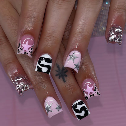 Artistic Press-On Nail Art Design Acalora