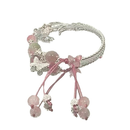Elegant Flower and Gem Bracelet Acalora