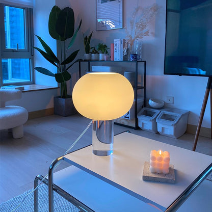 Sleek Modern Glass Table Lamp