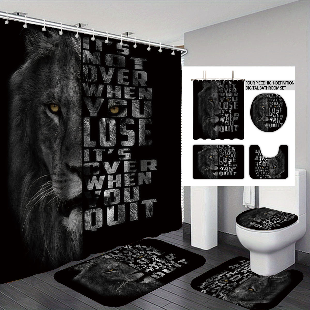 Artistic Floral Theme Bathroom Décor Set