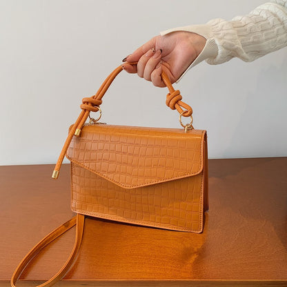 Crocodile-Embossed Handcrafted Crossbody Bag Acalora