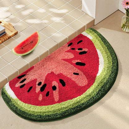 Playful Fruit-Themed Bath Rug