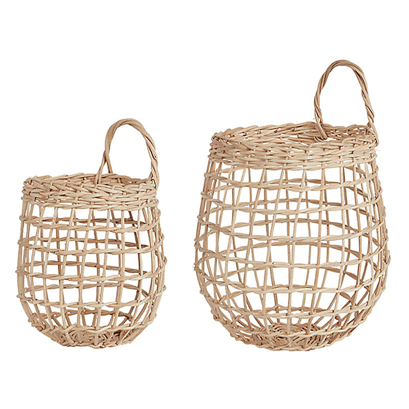 Handwoven Natural Storage Baskets with Handles Acalora