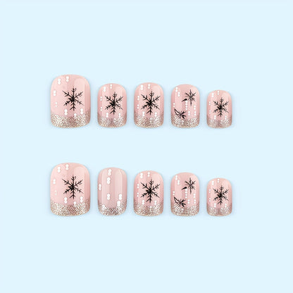 Artificial nails in festive snowflake design Acalora