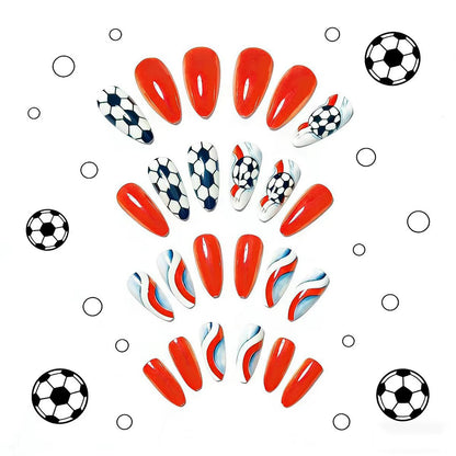 Sporty Soccer-Themed Nail Art Acalora
